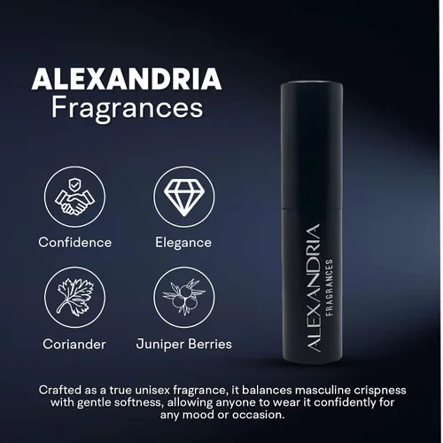 Vista 3 de Alexandria Fragrances Perfume Retro Flare (plata) - Eau de Parfum Premium con notas de cilantro y almizcle - Fragancia de lujo con bayas de enebro