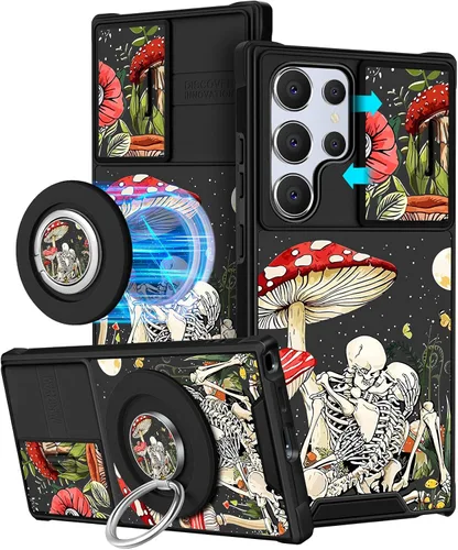 Vista 67 de Funermei Funda para teléfono Samsung Galaxy A15 5G - [2 en 1] Funda para teléfono de mujeres lindas chicas, diseño femenino de mariposa negra