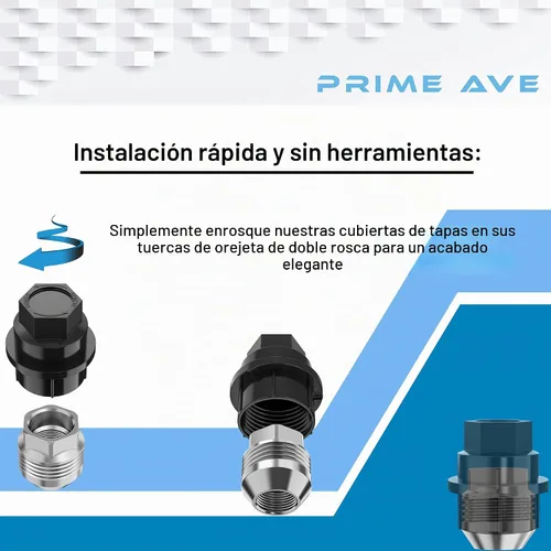 Vista 4 de Tapas de tuerca de rueda negras – Reemplazo compatible para Cadillac, Chevrolet, GMC Durable Lugnut Tapas para camiones SUV Parte OEM # 15646250