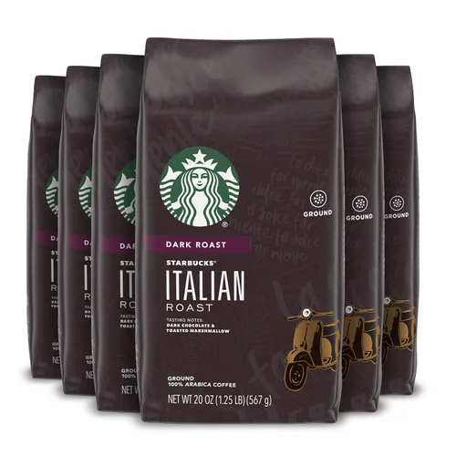 Vista 34 de Starbucks Café de tierra asado oscuro asado francés, bolsa de 28 onzas Café molido 100% arábigo; tostado francés tostado oscuro; 1 bolsa, 28 onzas