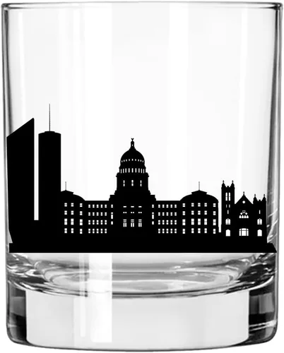 Vista 5 de Toasted Tales - Vaso de whisky Atlanta Skyline Cityscapes Regalo para gente de Atlanta City Vasos de ciudad urbana Old Fashioned Rocks Regalo