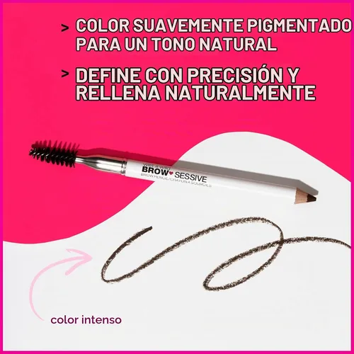 Vista 2 de wet n wild Brow-Sessive Lápiz de Cejas, Brocha Spoolie de Doble Punta Ultra-Precisa para Modelado Perfecto Construible y Mezclable, Tonos Naturales