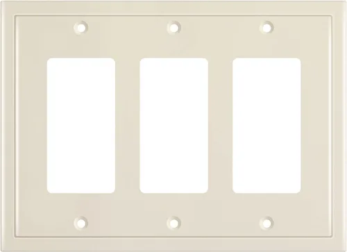 Vista 86 de Henne Bery Placa decorativa de pared con borde moderno, tapa de tomacorriente para cubrir enchufe, aleación de zinc maciza duradera