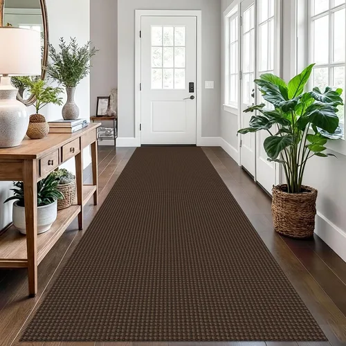Vista 59 de EARTHALL Alfombra tejida de 2 x 3 pies, lavable para entrada, alfombra trenzada antideslizante, alfombra para puerta interior y exterior, alfombra