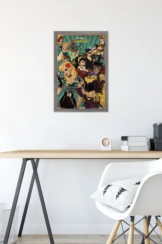 Vista 6 de Trends International DC Comics - Bombshells Wall Poster, 14.725" x 22.375", Barnwood Framed Version