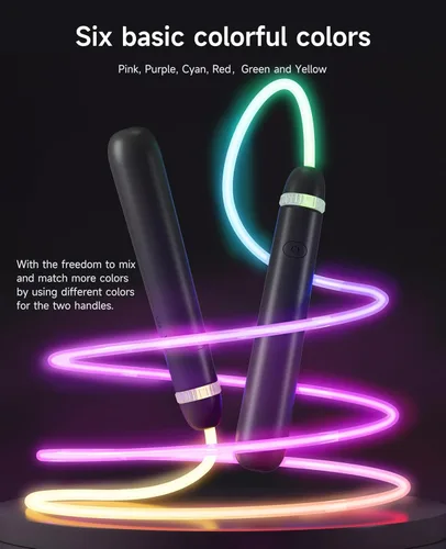 Vista 2 de LED Light Up Jump Rope for Kids and Adult, Adjustable Glowing Skipping Rope for Boys and Girls, Colorful Luminous Jumping Rope for Fitness and
