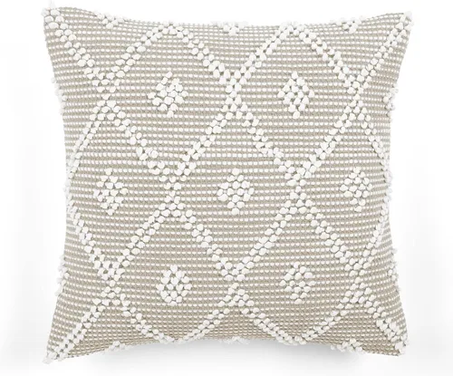 Vista 8 de Lush Decor Adelyn - Funda de cojín decorativo, 20" de ancho x 20" de largo, gris - Cojín cuadrado - Cojín con diseño de diamante gris - Cojines