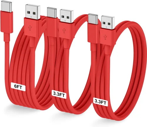 Vista 9 de LOFPYE Paquete de 3 cables USB A a USB C de color azul [3.3 pies+3.3 pies + 6 pies] USB A a USB C, cable Carplay para iPhone 16 15 Pro Plus Pro Max