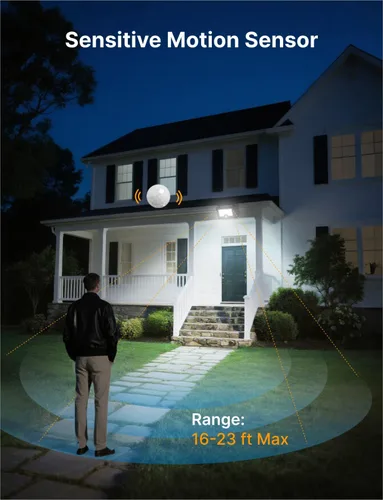 Vista 2 de Luz Solar de Inundación, 122 LEDs Luces Exteriores Brillantes con Sensor de Movimiento, Luz de Seguridad Solar de Anochecer a Amanecer para Patio