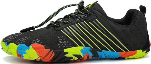 Vista 5 de Kricely Zapatos minimalistas para hombre, zapatos de entrenamiento con puntera ancha, suela cero caída