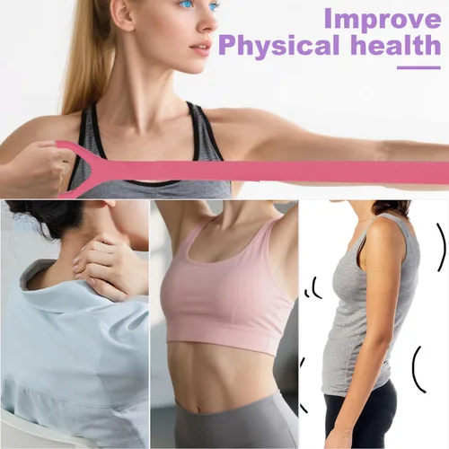 Vista 5 de Figura 8 Banda de resistencia para fitness, brazo y espalda, hombro, cuerda elástica, equipo de ejercicio para yoga, pilates, terapia física