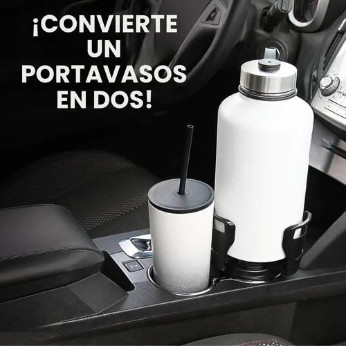 Vista 6 de Limitless Dual CupStation - Portavasos expandible 2 en 1 con base giratoria de 360°, color negro