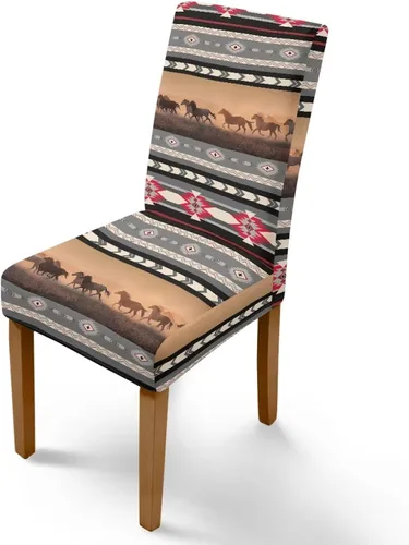 Vista 11 de Rnyleeg Juego de 1 fundas para sillas étnicas para sala de estar, sin brazos, estampado tribal azteca, elásticas, fundas protectoras para sillas