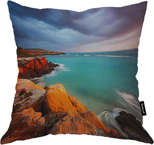Vista 11 de Fundas de almohada de pintura artística, líneas abstractas amarillas y grises, fundas de almohada suaves, funda de cojín para sala de estar, cama