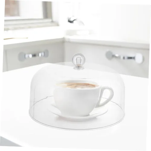 Vista 5 de SHOWERORO 2 cubiertas acrílicas para tartas, cúpulas de postre multifuncionales, protector de alimentos reutilizable para uso diario para fiestas