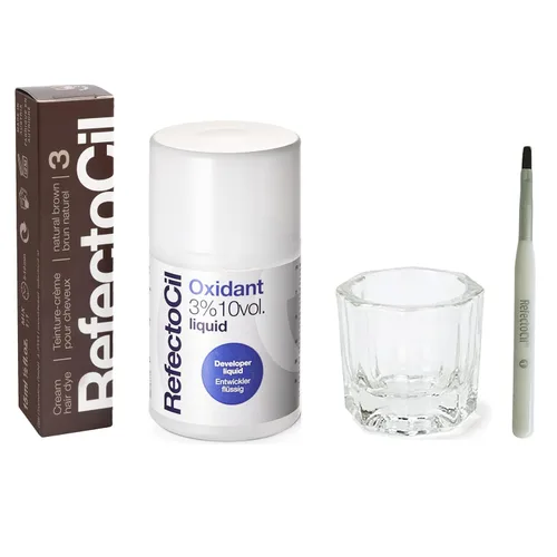 Vista 4 de RefectoCil Hair Tinting Kit – Cream Dye + Liquid Developer + Mixing Brush