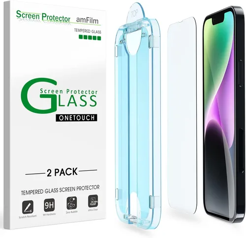 Vista 15 de amFilm OneTouch Protector de pantalla de vidrio para iPhone 11, iPhone XR (6.1 pulgadas) con kit de fácil instalación, vidrio templado, paquete de 2