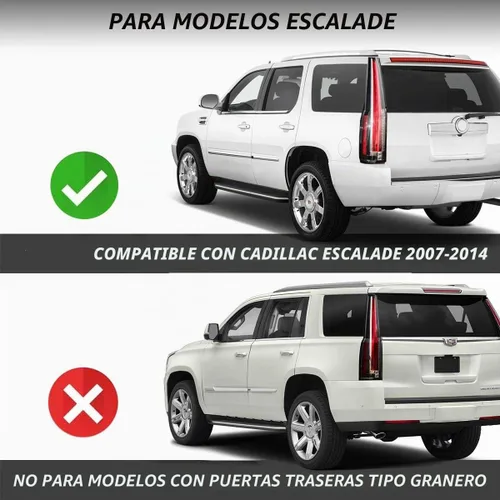 Vista 5 de Ensamble de luces traseras con pantalla LED VLAND para Cadillac Escalade SUV de 3ª generación 2007 2008 2009 2010 2011 2012 2013 2014