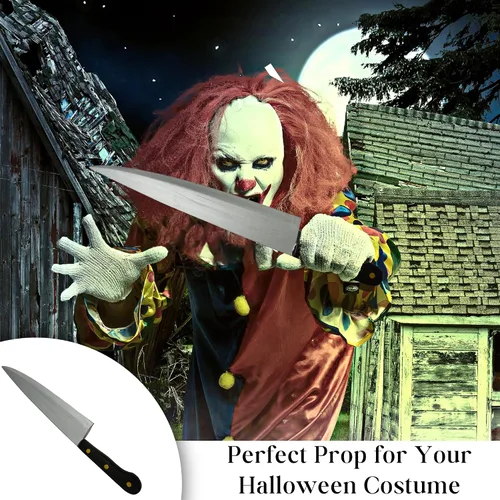 Vista 5 de 4E's Novelty Cuchillo de cocina falso de 17.5 pulgadas, de espuma de polietileno, de gran tamaño, de aspecto realista, de Halloween, cuchillo