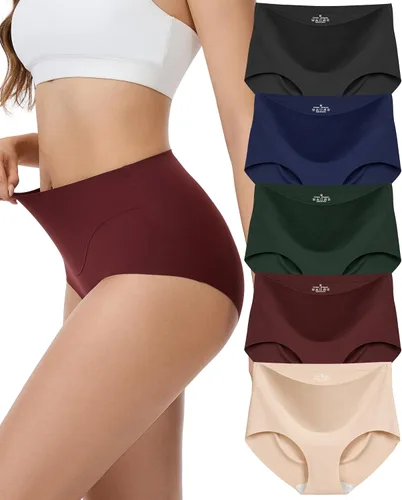 Vista 13 de Sunm Boutique Ropa interior sin costuras para mujer, calzoncillos con Negro