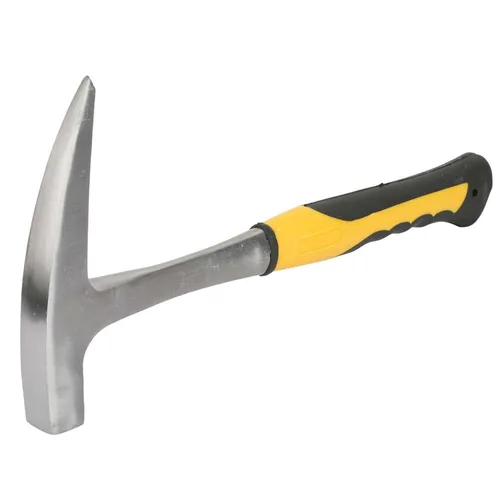 Vista 10 de Martillo de acero de doble cabeza con mango de goma para estudio geológico y minería (S(6.5 x 2.9 pulgadas)