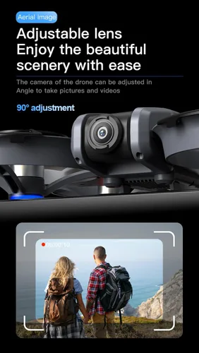 Vista 2 de Dron FPV con cámara y gafas VR, motor sin escobillas, flujo óptico, luces LED frescas, drones, interruptor de cámara doble, cuadricóptero a control