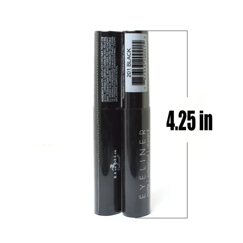 Vista 3 de Italia-Deluxe Maquillaje 2pcs de Delineador Líquido Clásico 201 Mate Negro Delineador de Ojos Vitamina E + ZipBag