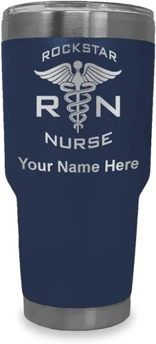 Vista 29 de LaserGram RN Rockstar - Vaso aislado al vacío de 20 onzas, grabado personalizado incluido (negro)