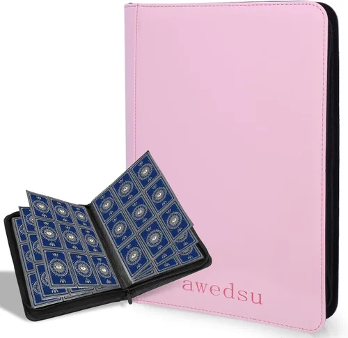 Vista 11 de Álbumes para cartas coleccionables, fundas protectoras para cartas coleccionables, carpeta para tarjetas de 18 bolsillos, estuche para cartas de 900