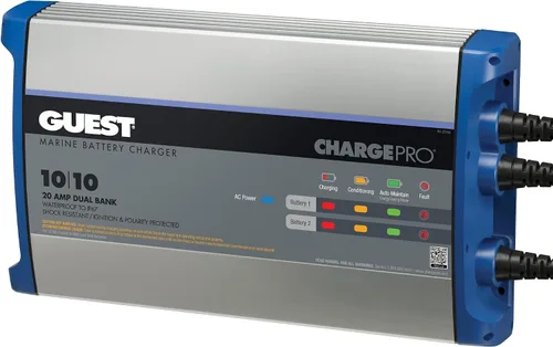Vista 9 de Guest 2707A Guest - Cargador de batería a bordo 8A/12V, 2 bancos, entrada de 120 V