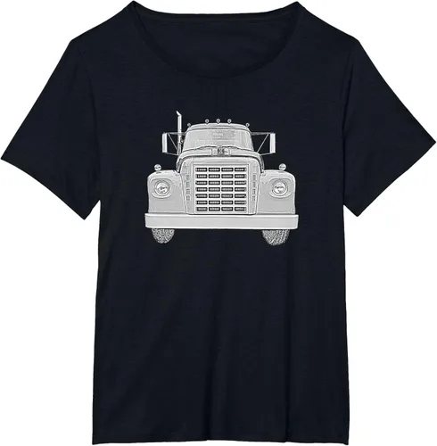 Vista 67 de Camiseta clásica de camión pesado International Harvester IH Loadstar, Negro, S