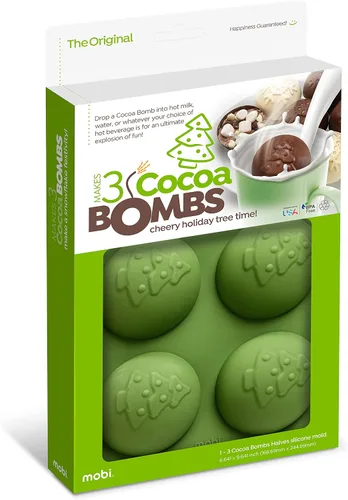Vista 9 de Molde de silicona para bombas de chocolate caliente y cacao de Mobi, hombre de jengibre, para hacer 3 "bombas