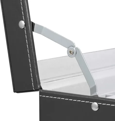 Vista 9 de Hossejoy Caja de reloj de cuero con 12 organizadores de relojes para hombre con cajón de exhibición de joyas organizador de caja de reloj