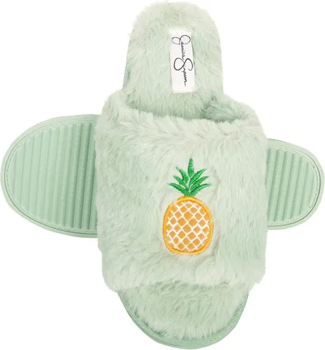 Vista 4 de Jessica Simpson - Pantuflas piel sintética para mujer con espuma viscoelástica