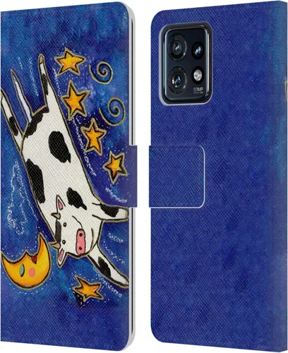 Vista 9 de Head Case Designs Officially Licensed Wyanne Quiet Creative Animals 2 Leather Book Wallet Case Cover Compatible with Motorola Moto Edge 40 Pro