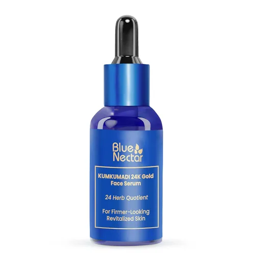 Vista 12 de Blue Nectar Suero de oro de 24 quilates con aceite puro de Kumkumadi para la cara, suero facial de colágeno ayurvédico para tensar la piel