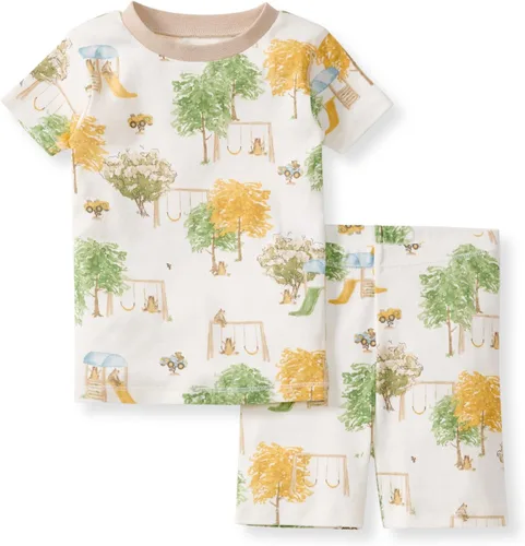 Vista 64 de Burt's Bees Baby Pijama para niña, 2 piezas, camiseta de manga larga y pantalones de algodón orgánico