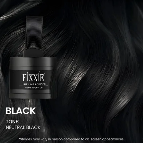 Vista 5 de Polvo de línea capilar para retoque de raíz negra, corrector de pérdida de cabello instantánea para cabello delgado, resistente al viento y al