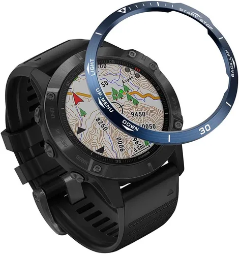 Vista 11 de REYDA Bisel de reloj compatible con Garmin Fenix 6/6 Pro Bisel Ring, acero inoxidable bisel Loop cubierta adhesiva resistente a los arañazos, bisel