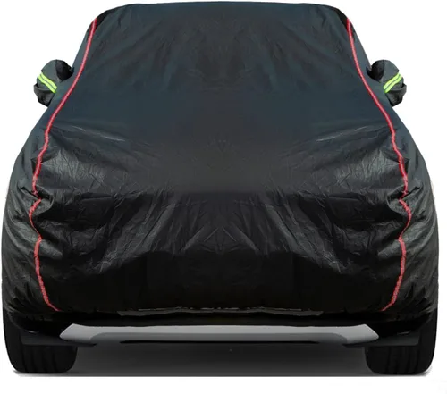 Vista 13 de Funda de Coche Transpirable de Nuevo Material, Funda Impermeable para Coche, Puertas con Candados y Cremalleras, Protección UV Impermeable