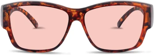 Vista 9 de TheraSpecs Gafas Tatum WearOver para migraña y sensibilidad a la luz Tortuga de mármol ámbar