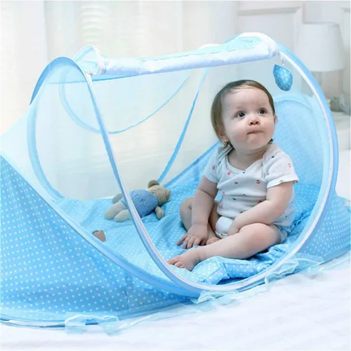 Vista 5 de Red para cama de bebé, portátil plegable de poliéster para cuna de bebé, tienda de campaña para dormir recién nacido, cama de viaje