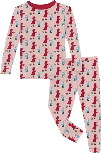 Vista 66 de KicKee Pants Conjunto de pijama de manga larga con estampado de piezas