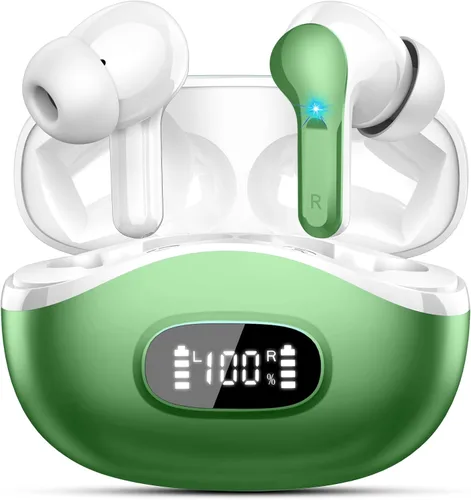 Vista 14 de Auriculares inalámbricos, Auriculares Bluetooth 5.4 HiFi Estéreo, Auriculares con 4 Micrófonos ENC de Cancelación de Ruido, Auriculares Bluetooth