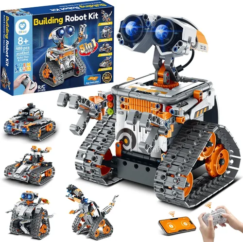 Vista 9 de Sillbird STEM Robot Kit de construcción con control remoto, regalos para niños de 8 a 13 años Coding Robotic Set, Educational Birthday Gifts