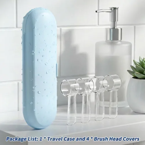 Vista 7 de Estuche de viaje para cepillos de dientes eléctricos Oral-B, 4 fundas para cabezales de cepillo de dientes compatibles con cabezales de cepillo