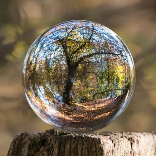 Vista 9 de Bola de cristal K9, bola de cristal transparente, esfera mágica para decoración, fotografía de lentes, meditación, adivinación de mirada, adorno