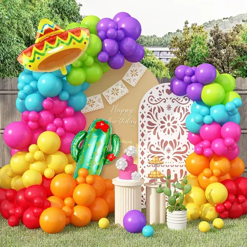 Vista 17 de Kit de Guirnalda de Arco de Globos Rojo Azul Plateado, Globos de Látex Rojo Azul Real Globos de Papel de Aluminio 4D con Estrella de Explosión