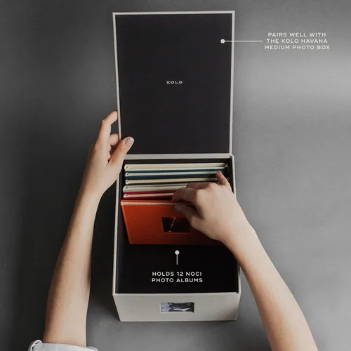 Vista 4 de Kolo Noci - Álbum de fotos pequeño de 4 x 6 pulgadas, con capacidad para 24 fotos, ideal para bodas y libros de bebé, color negro