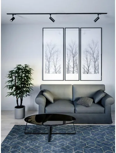 Vista 3 de Nuvo Lighting TH475 - Cabezal de pista de una luz de transición en Pwt, Nckl, B/S, acabado Slvr, 5.19 pulgadas cepillado níquel